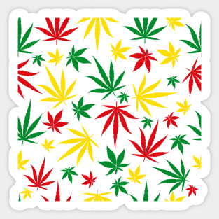 Cannabis Leaf Art Sticker